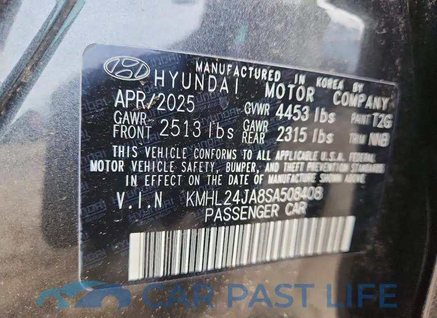 KMHL24JA8SA508408# 12