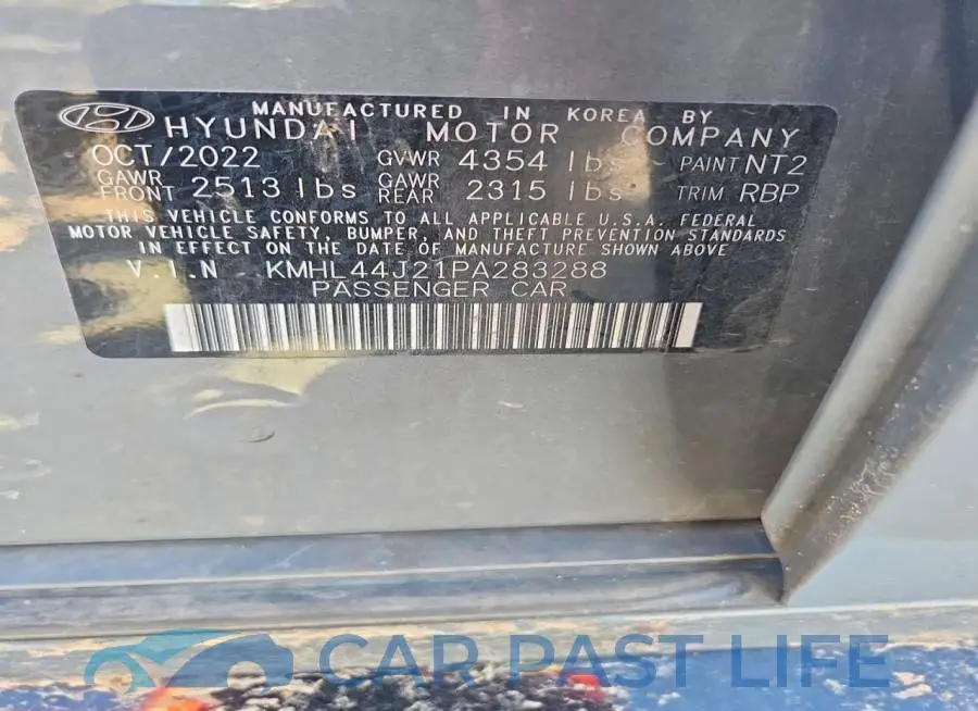 KMHL44J21PA283288# 12