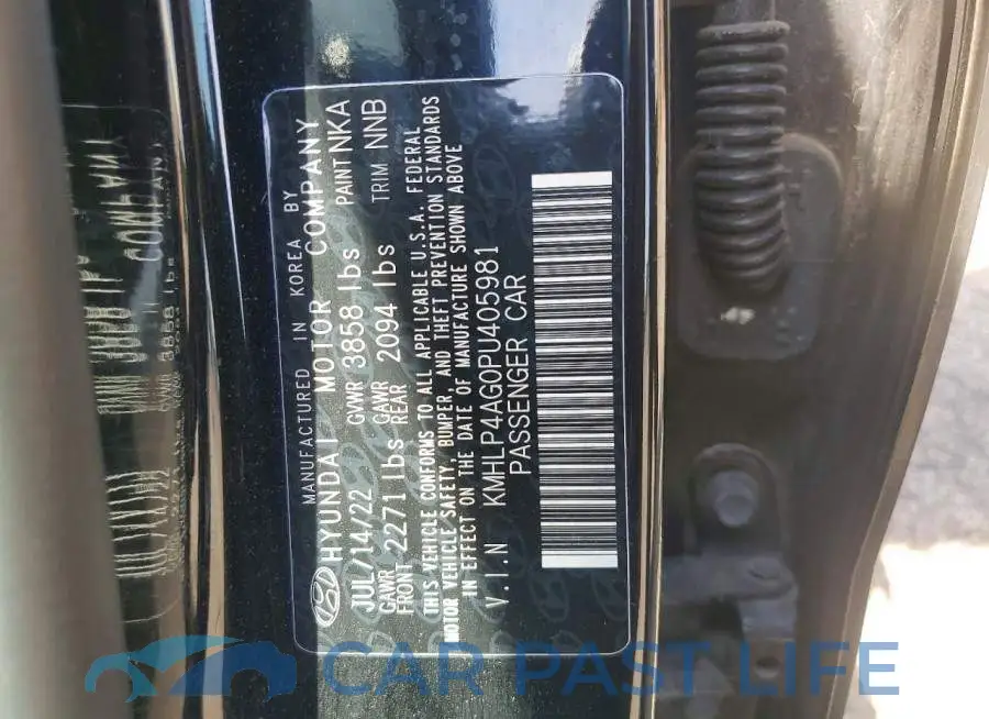 KMHLP4AG0PU405981# 12