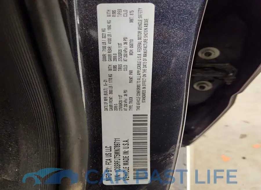 1C6SRFJT5MN789711# 12