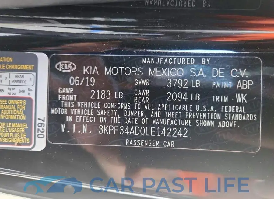 3KPF34AD0LE142242# 13