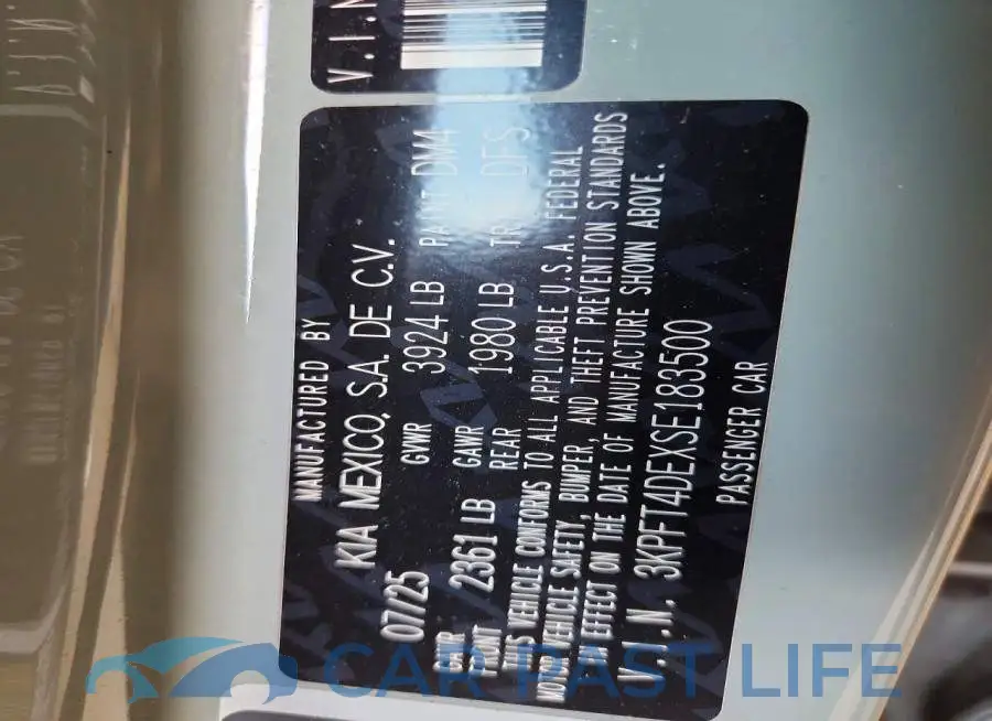 3KPFT4DEXSE183500# 12