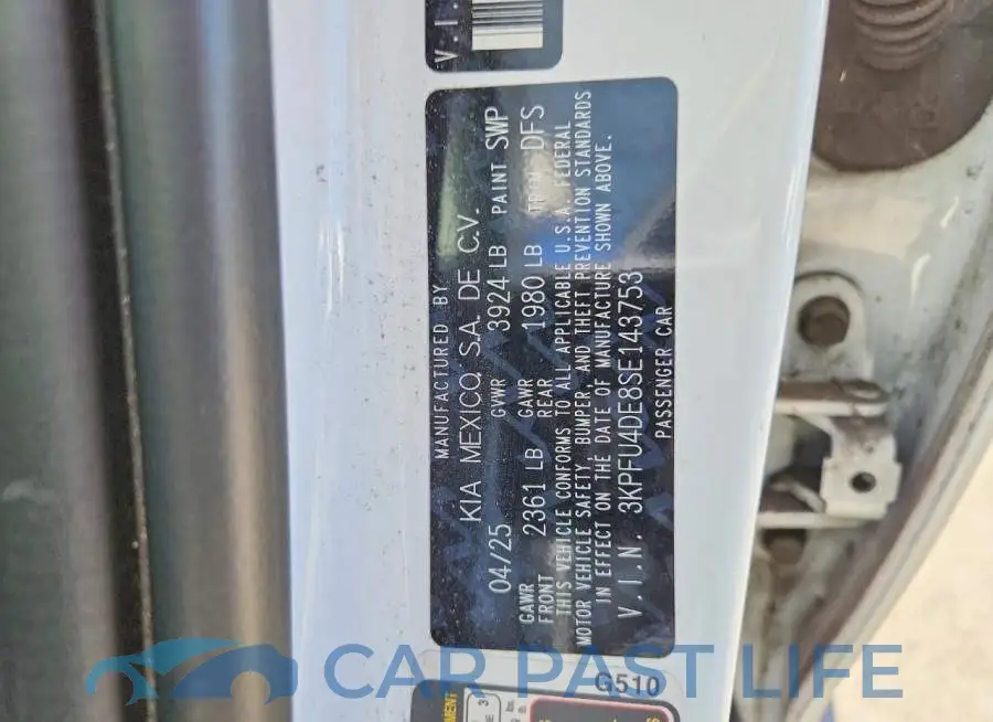 3KPFU4DE8SE143753# 12
