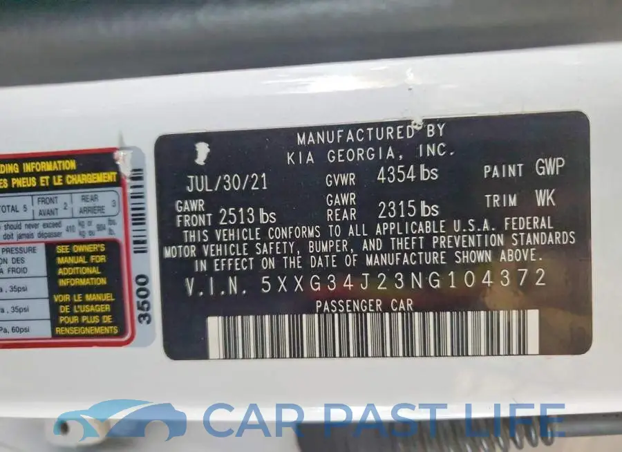 5XXG34J23NG104372# 13
