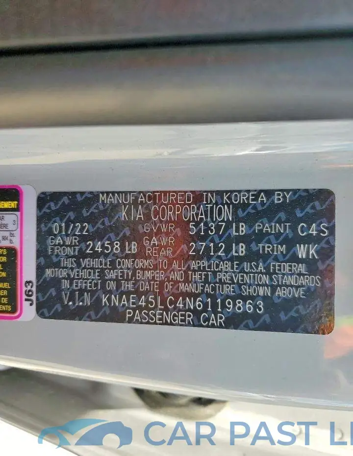 KNAE45LC4N6119863# 13