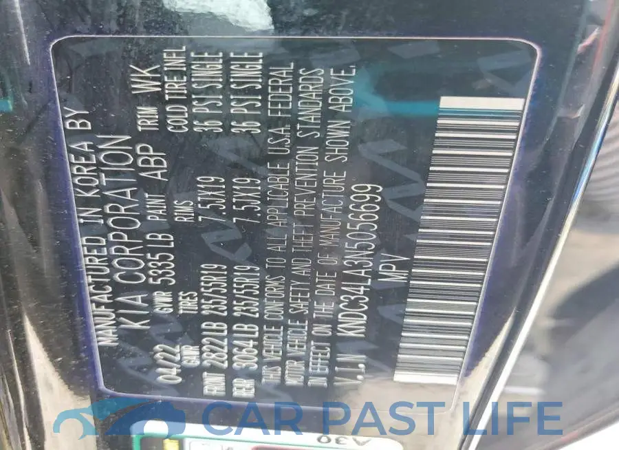 KNDC34LA3N5056699# 12