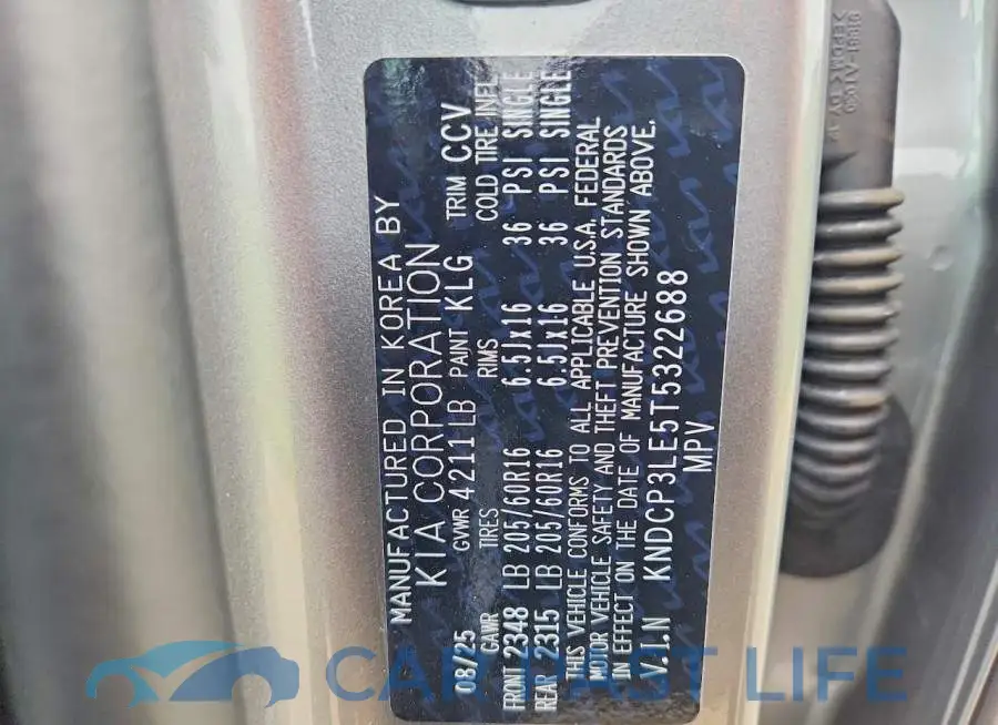KNDCP3LE5T5322688# 12