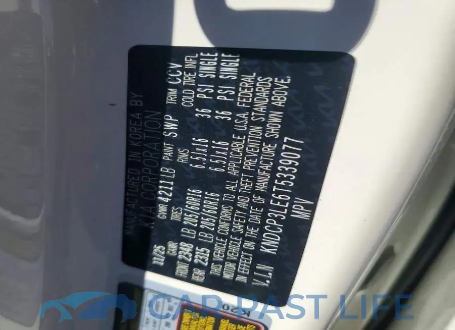 KNDCP3LE6T5339077# 12