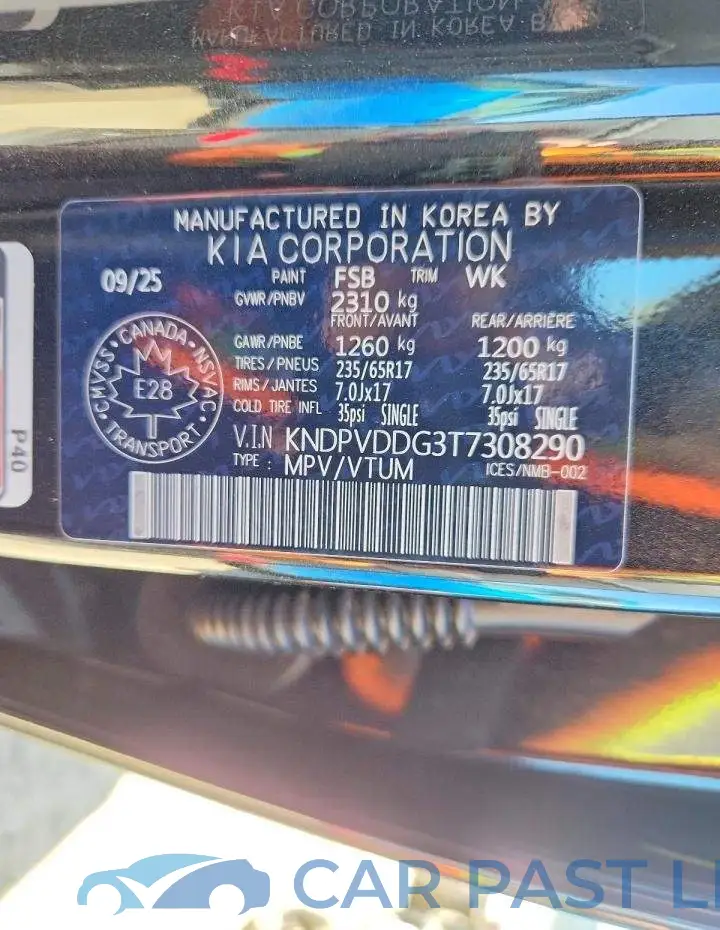 KNDPVDDG3T7308290# 13