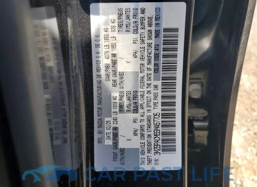 3MZBPACM6SM467705# 12