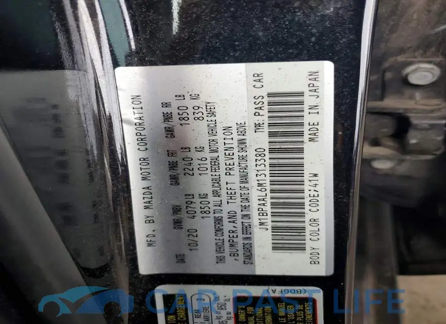 JM1BPAAL6M1313380# 12