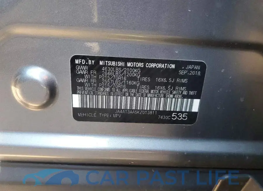 JA4AT3AA5KZ013811# 13