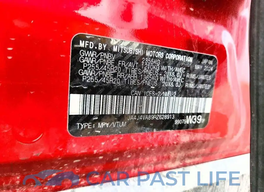 JA4J4VA89RZ628913# 13