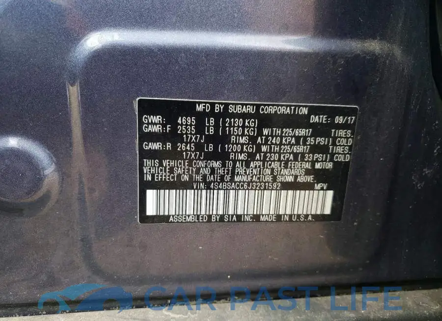 4S4BSACC6J3231592# 14