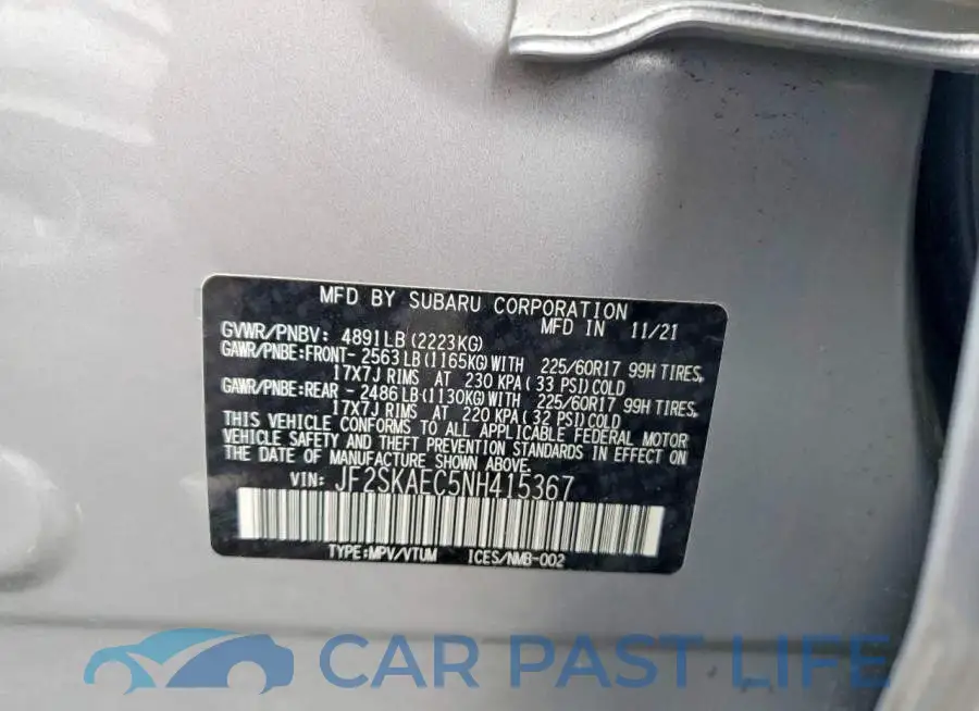 JF2SKAEC5NH415367# 14