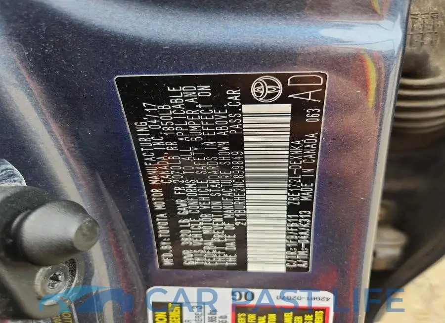 2T1BURHE2HC899849# 12