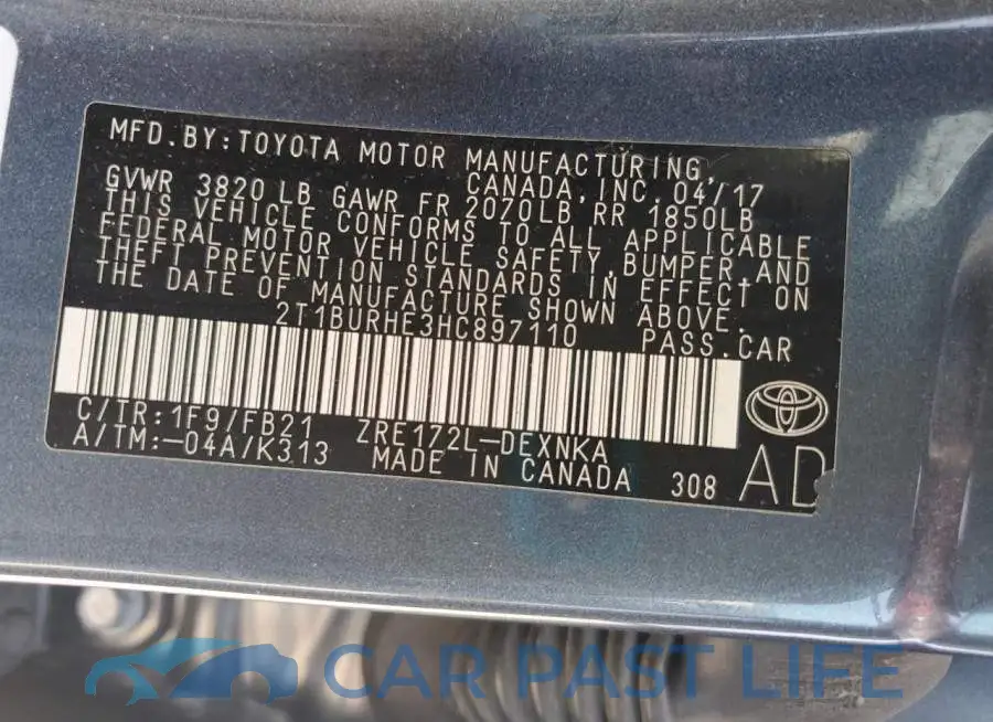 2T1BURHE3HC897110# 13
