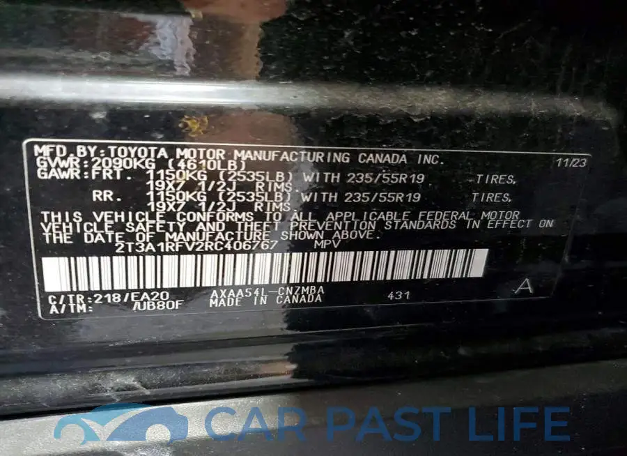 2T3A1RFV2RC406767# 13