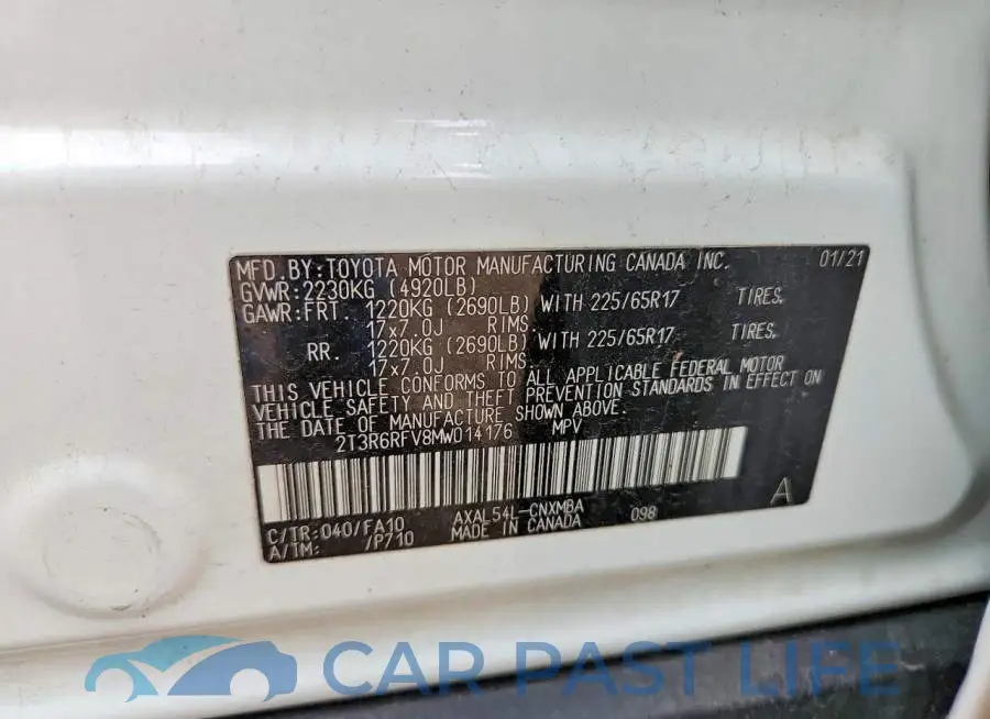 2T3R6RFV8MW014176# 12