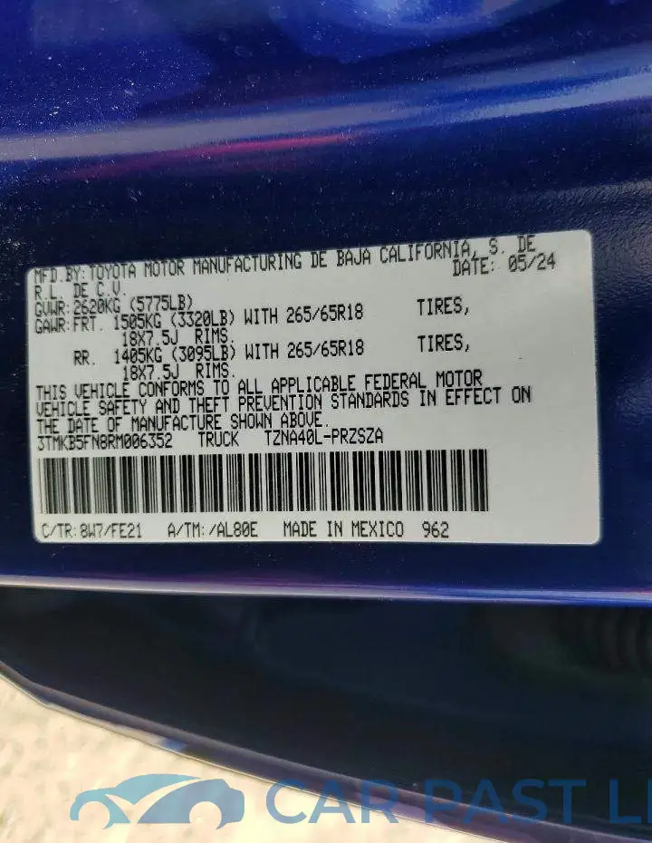 3TMKB5FN8RM006352# 12