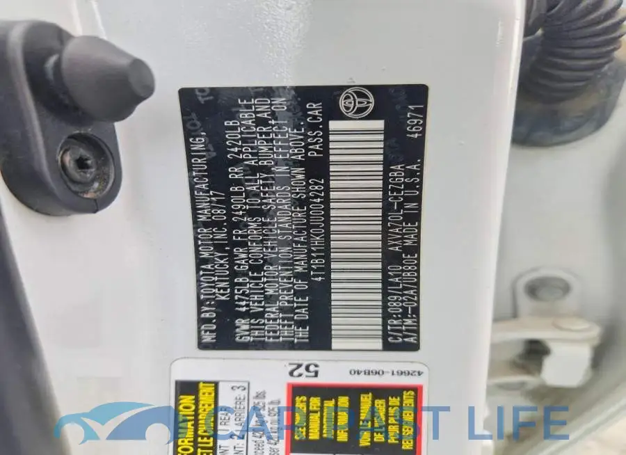 4T1B11HK0JU004282# 12