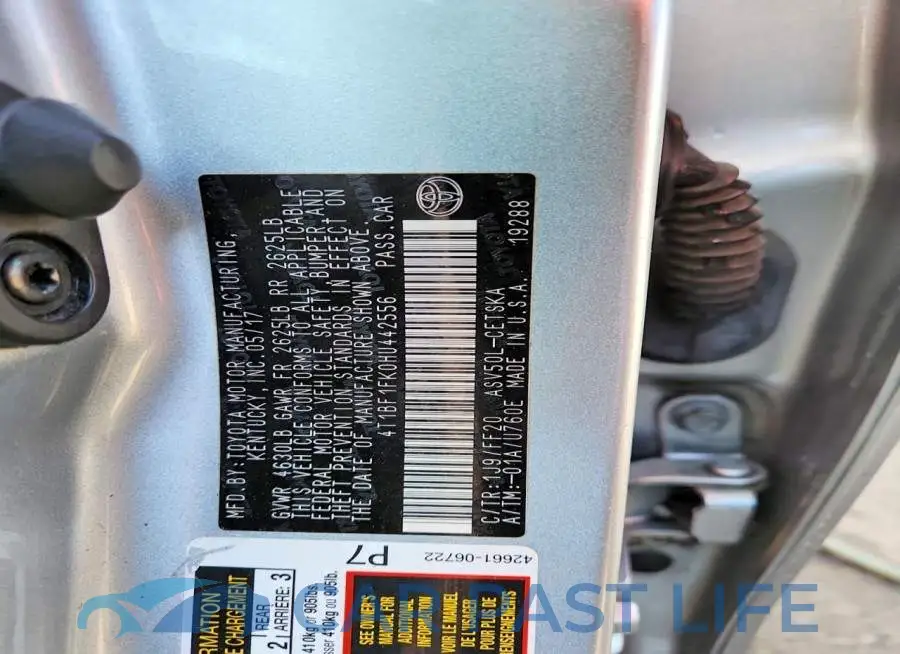 4T1BF1FK0HU442556# 13