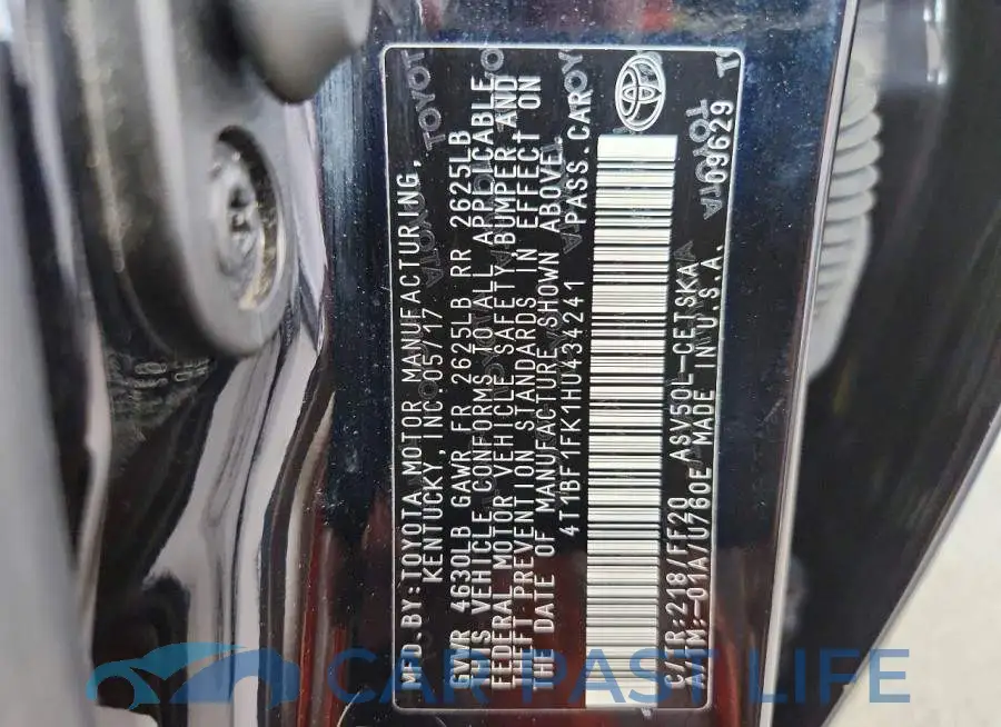 4T1BF1FK1HU434241# 12