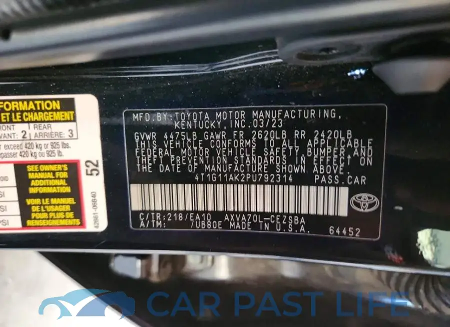 4T1G11AK2PU792314# 13