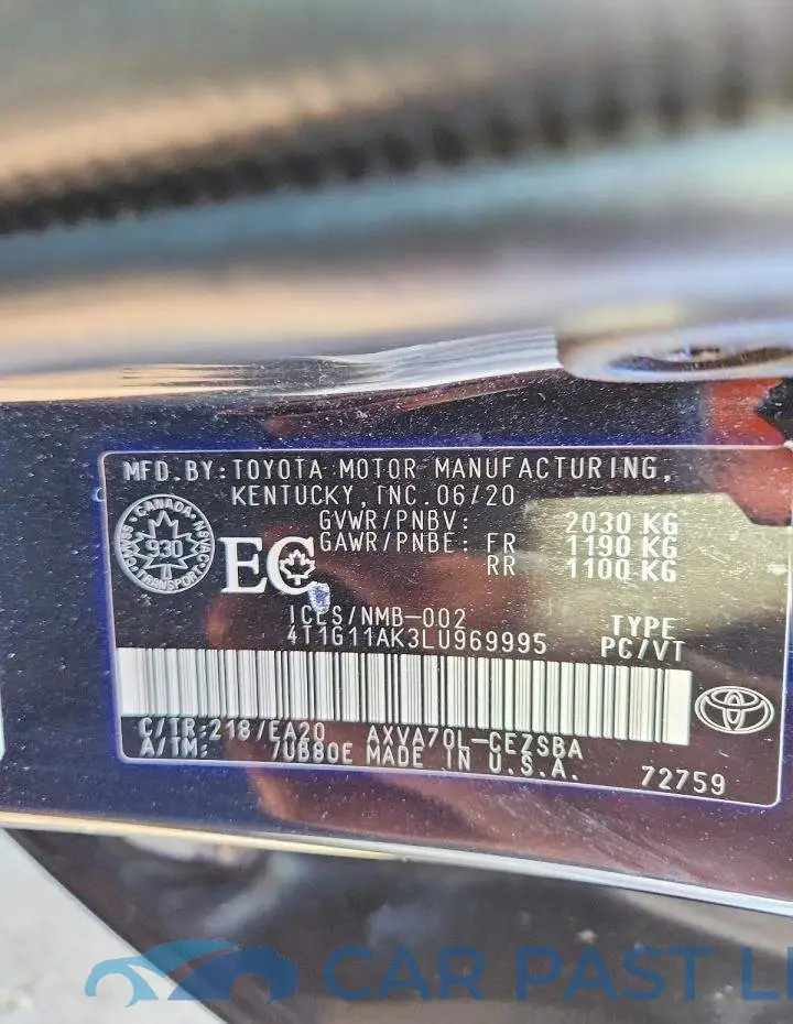 4T1G11AK3LU969995# 13