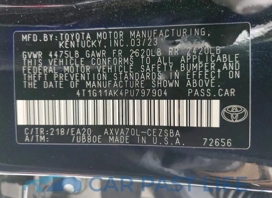 4T1G11AK4PU797904# 13