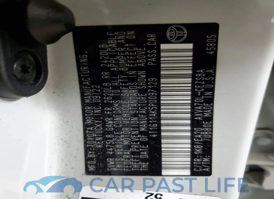 4T1G11AK5PU097129# 12