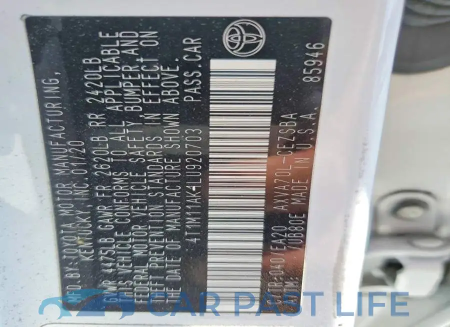 4T1M11AK1LU920703# 12