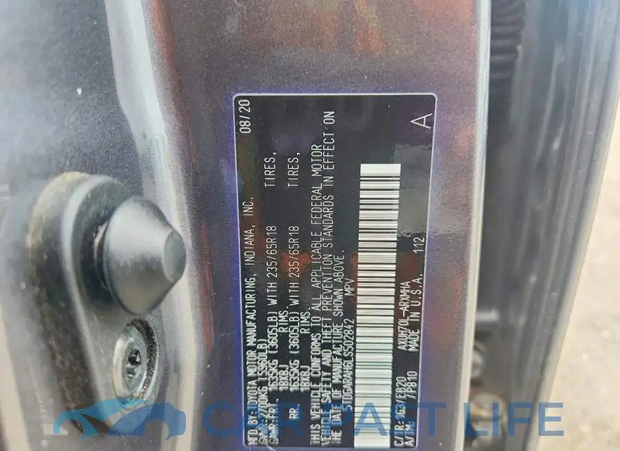 5TDGARAH6LS502842# 14
