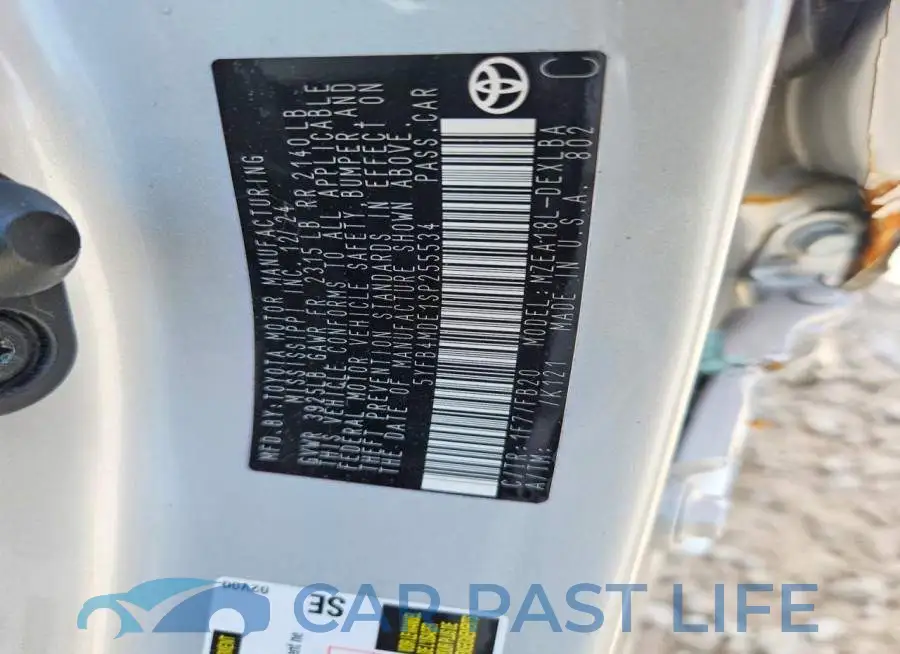 5YFB4MDE1SP255534# 13