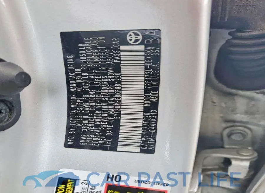 5YFBURHE8KP881220# 12
