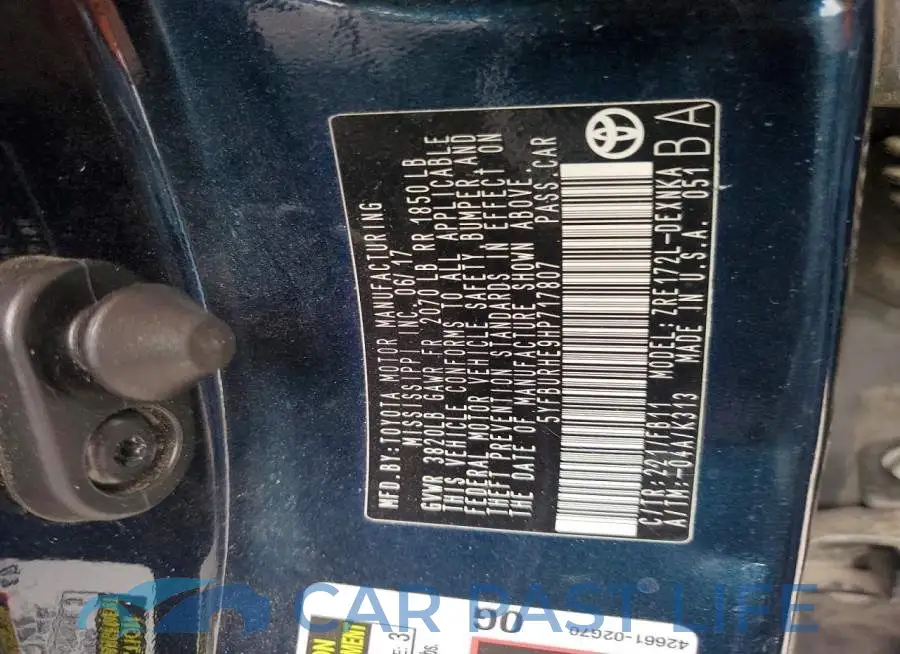 5YFBURHE9HP717807# 13