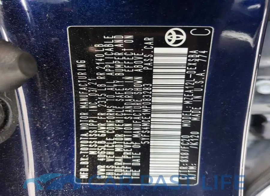 5YFS4MCE1MP083283# 12
