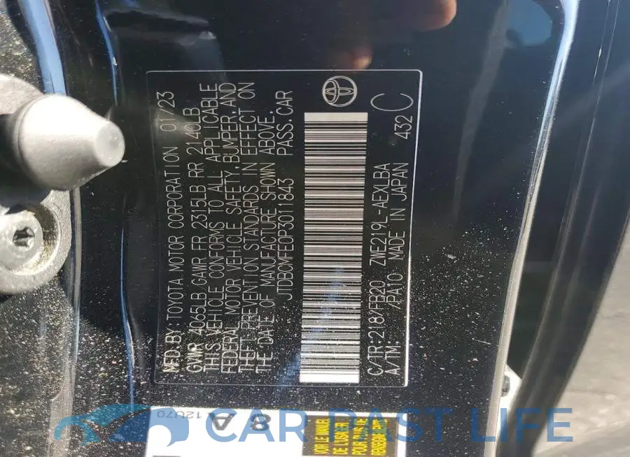 JTDBCMFE0P3011843# 12