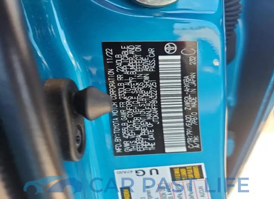 JTDKAMFP8N3227251# 12