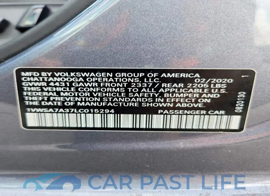 1VWSA7A37LC015294# 12