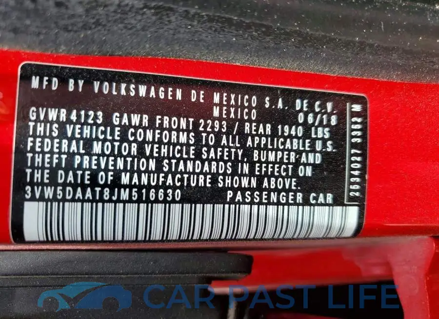 3VW5DAAT8JM516630# 13