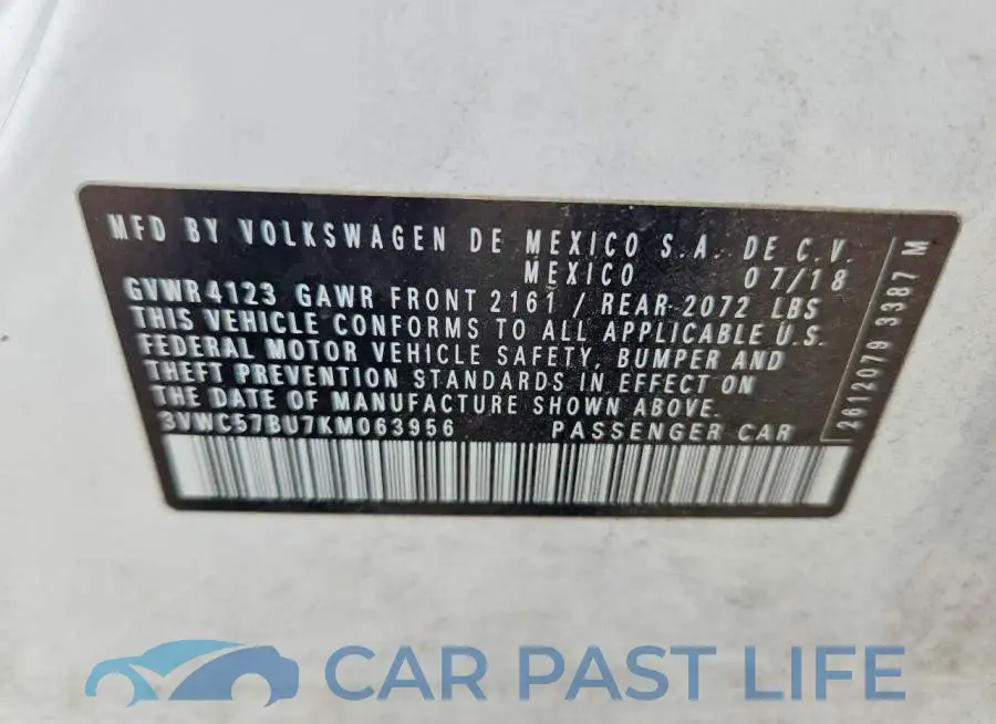 3VWC57BU7KM063956# 13