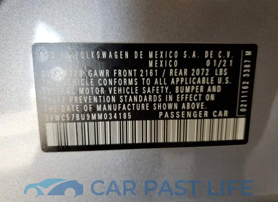 3VWC57BU9MM034185# 12