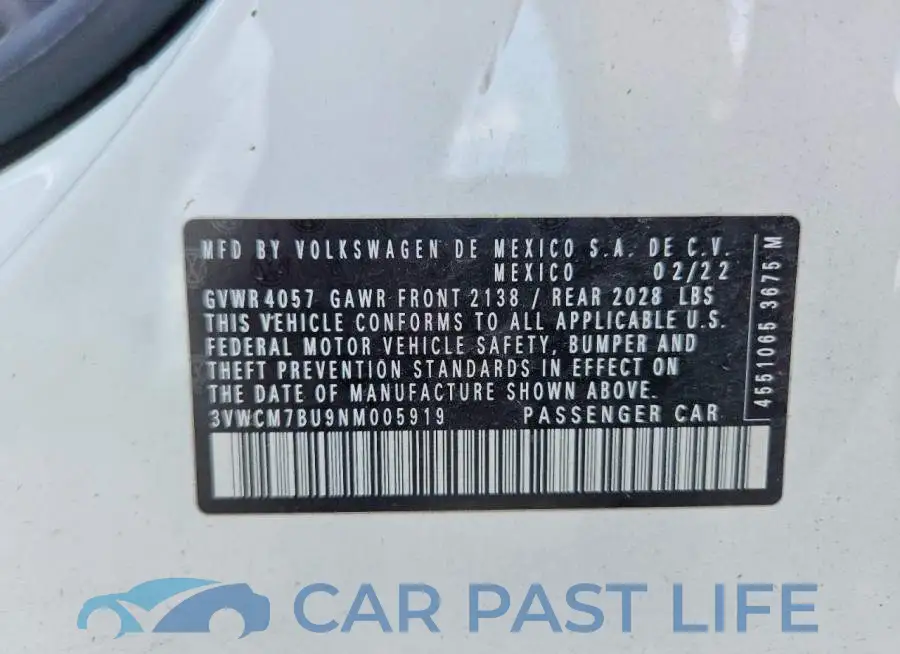 3VWCM7BU9NM005919# 13