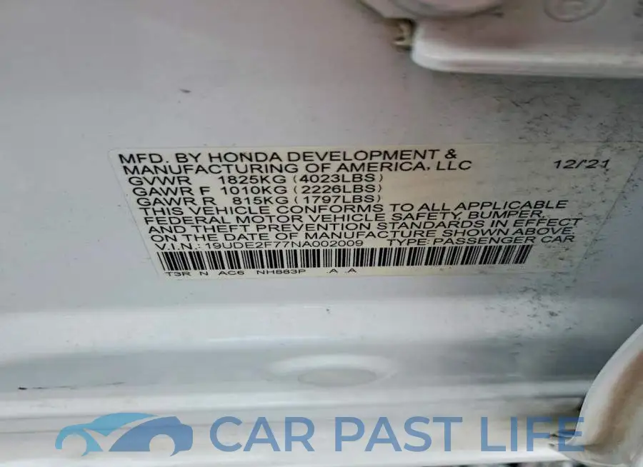 19UDE2F77NA002009# 12