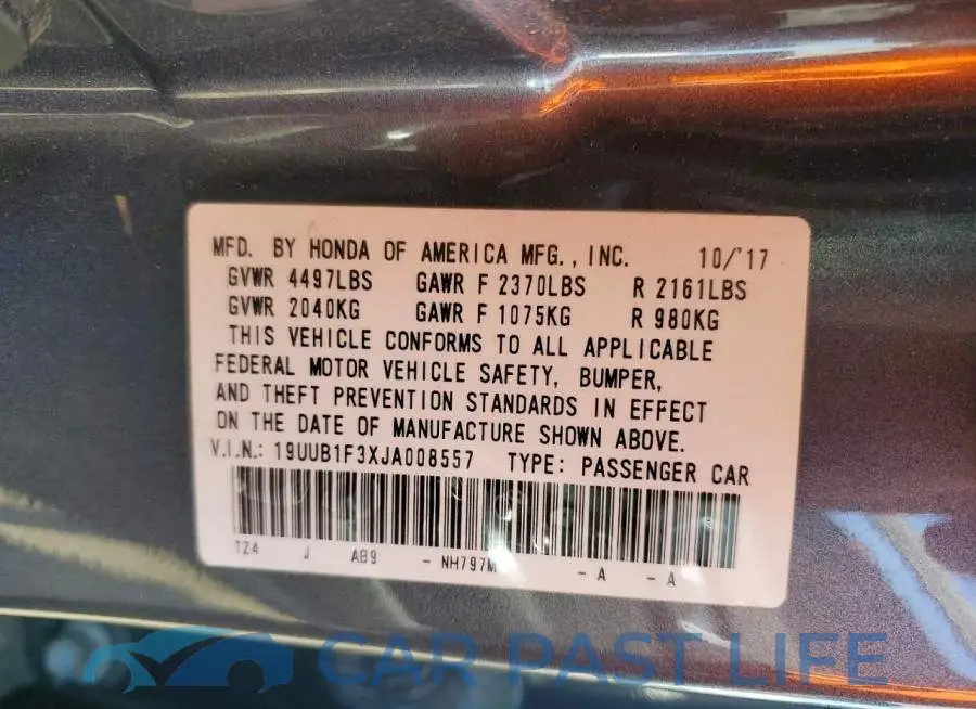 19UUB1F3XJA008557# 13