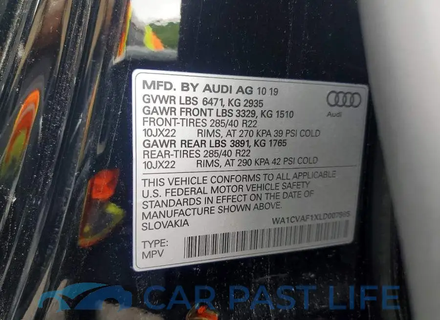 WA1CVAF1XLD007985# 13