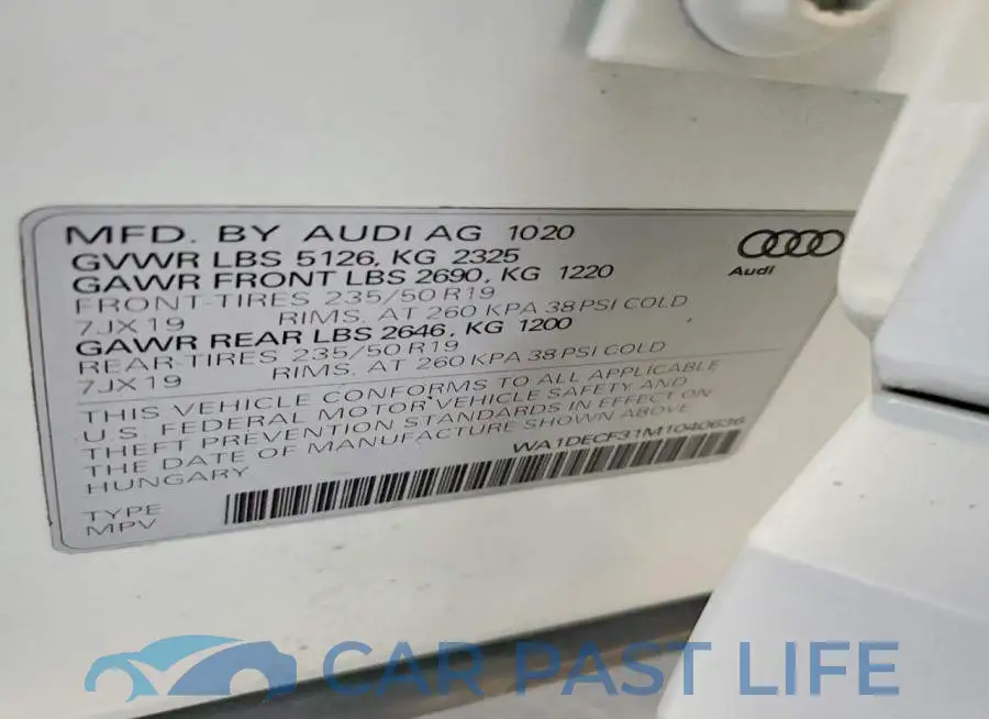 WA1DECF31M1040636# 13