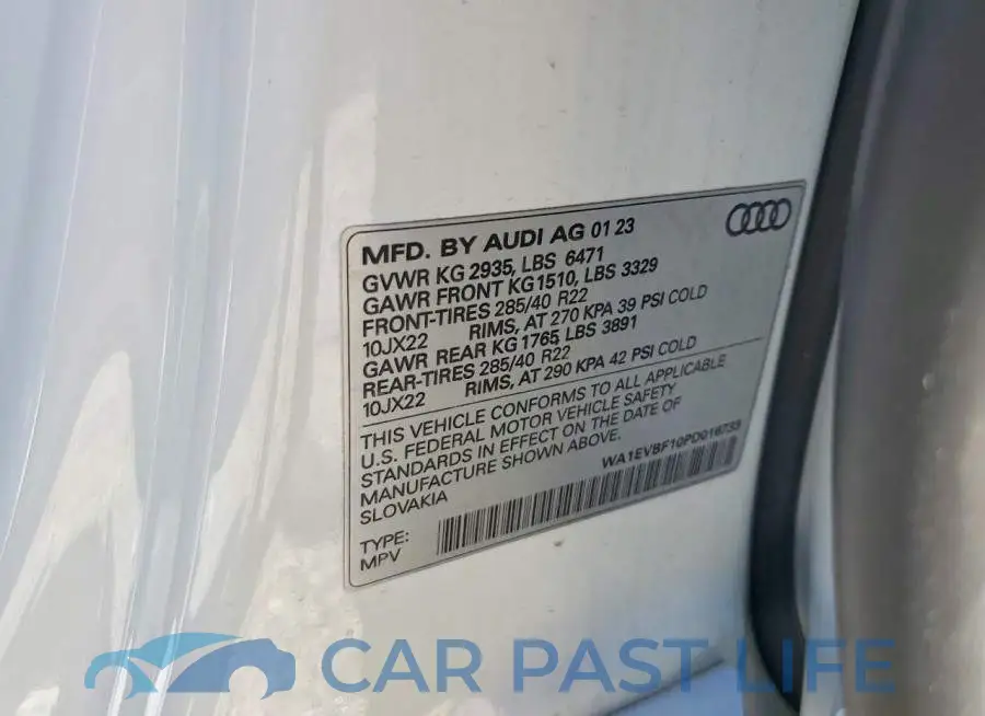 WA1EVBF10PD016733# 13