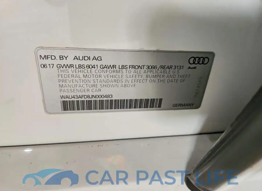 WAU43AFD8JN000483# 12